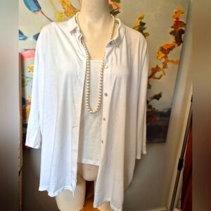 Eileen Fisher Cream Textured Fabric